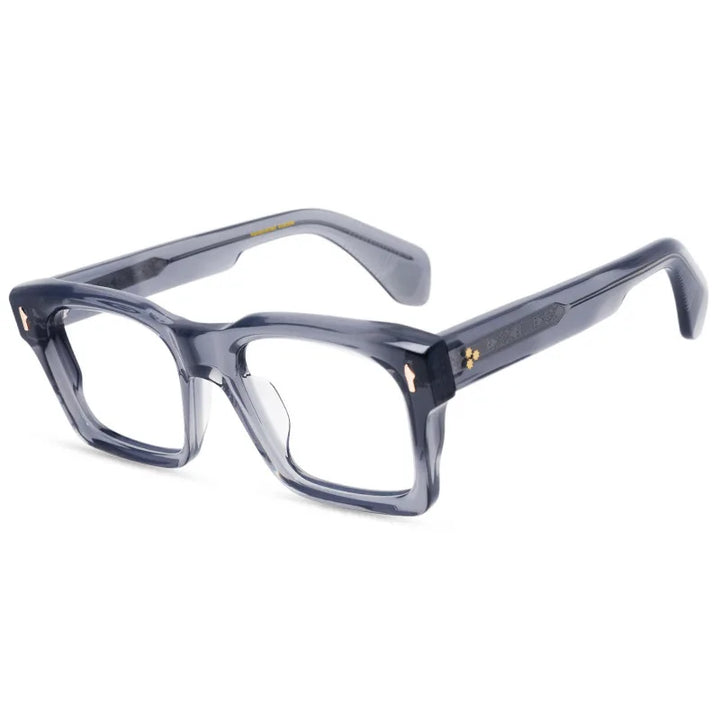 Nobler Unisex Full Rim Square Brow Line Thick Acetate Eyeglasses 9633 Full Rim Nobler C4  