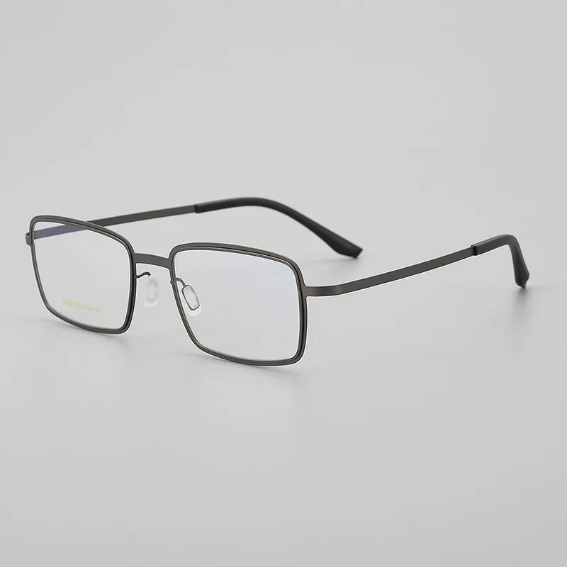 Hewei Unisex Full Rim Square Titanium Eyeglasses 6689 Full Rim Hewei grey  