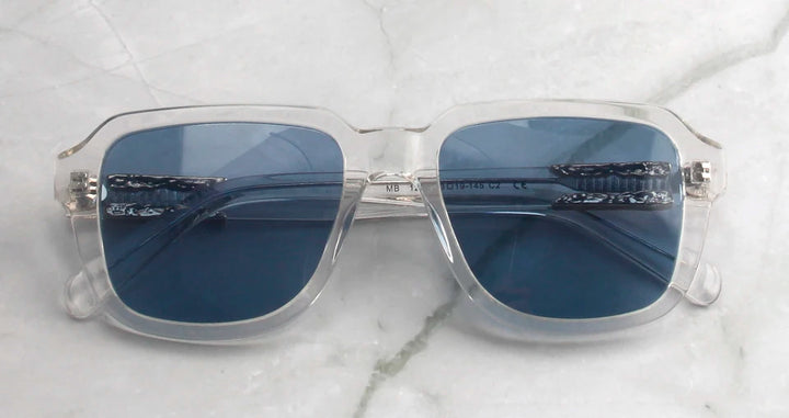 Esnbie Unisex Full Rim Square Acetate Polarized Tac Sunglasses 471241