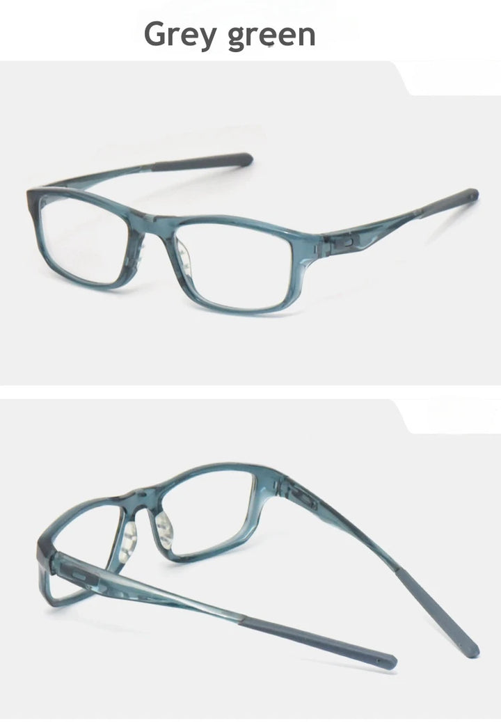 KatKani Mens Full Rim Square Tr 90 Sport Eyeglasses 1934 Full Rim KatKani Eyeglasses Grey blue  