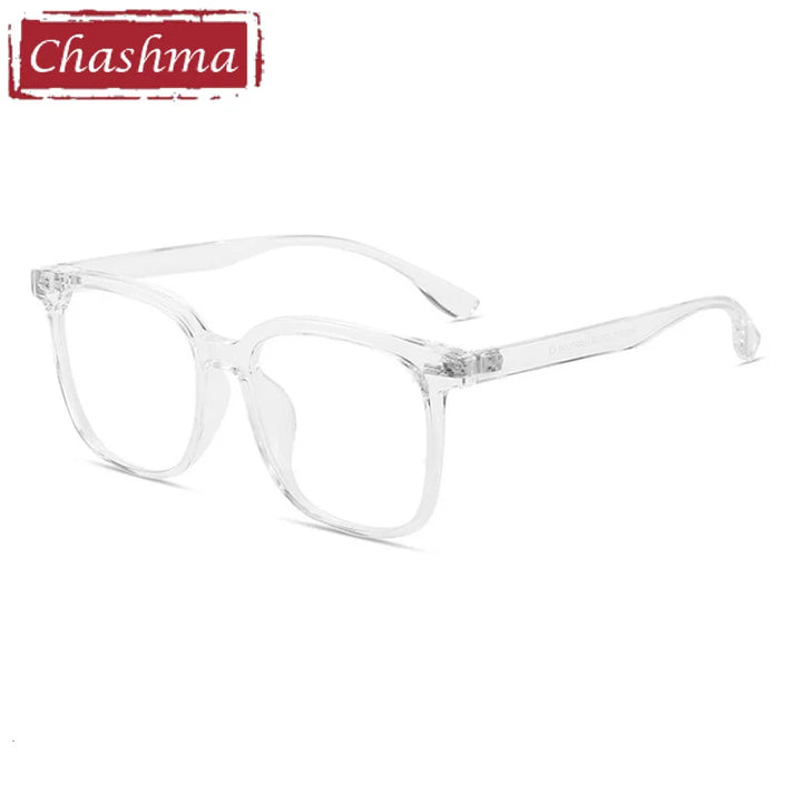 Chashma Ottica Unisex Full Rim Square Tr 90 Titanium Eyeglasses 9056 Full Rim Chashma Ottica Transparent  