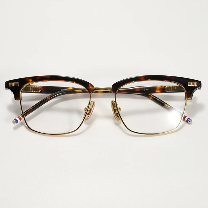 Black Mask Unisex Full Rim Square Acetate Alloy Eyeglasses  52711