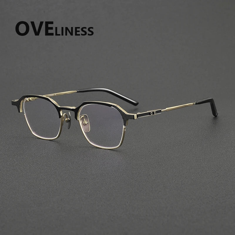 Oveliness Unisex Full Rim Round Titanium Acetate Eyeglasses 32204