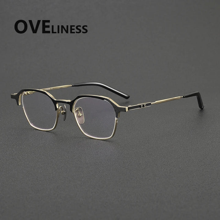 Oveliness Unisex Full Rim Round Titanium Acetate Eyeglasses 32204