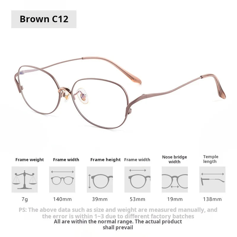 Xbora Unisex Full Rim Oval Square Titanium Alloy Eyeglasses 70301