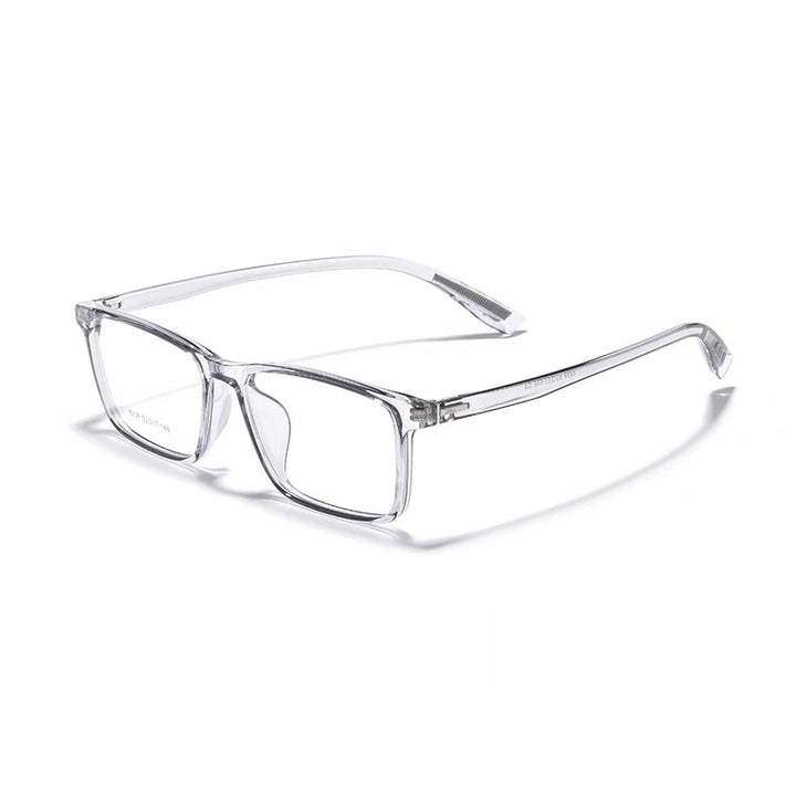 Yimaruili Unisex Full Rim Square Tr 90 Eyeglasses 948239 Full Rim Yimaruili Eyeglasses Transparent Gray