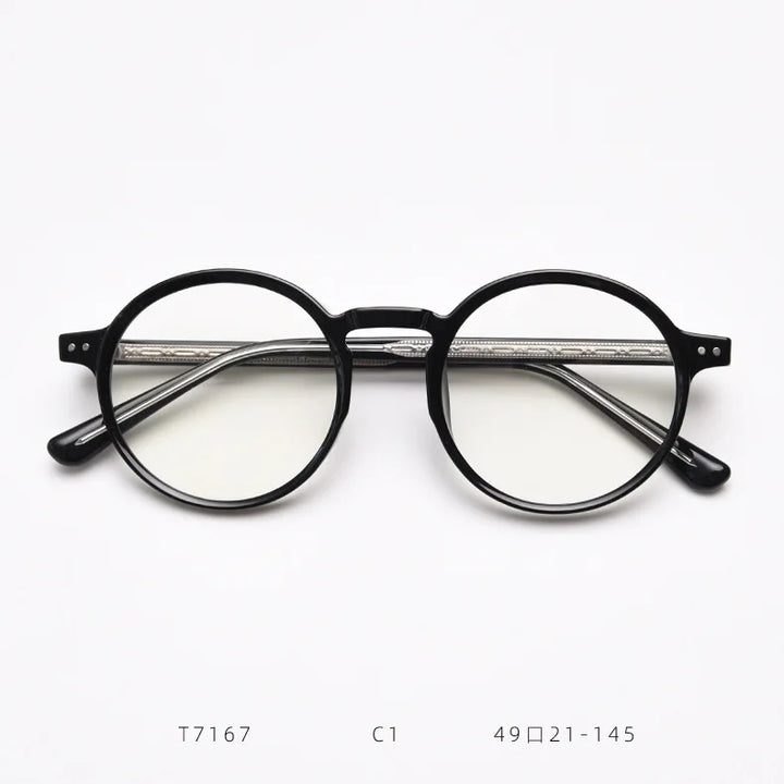 Zirosat Women's Full Rim Round Tr 90 Alloy Eyeglasses 57167