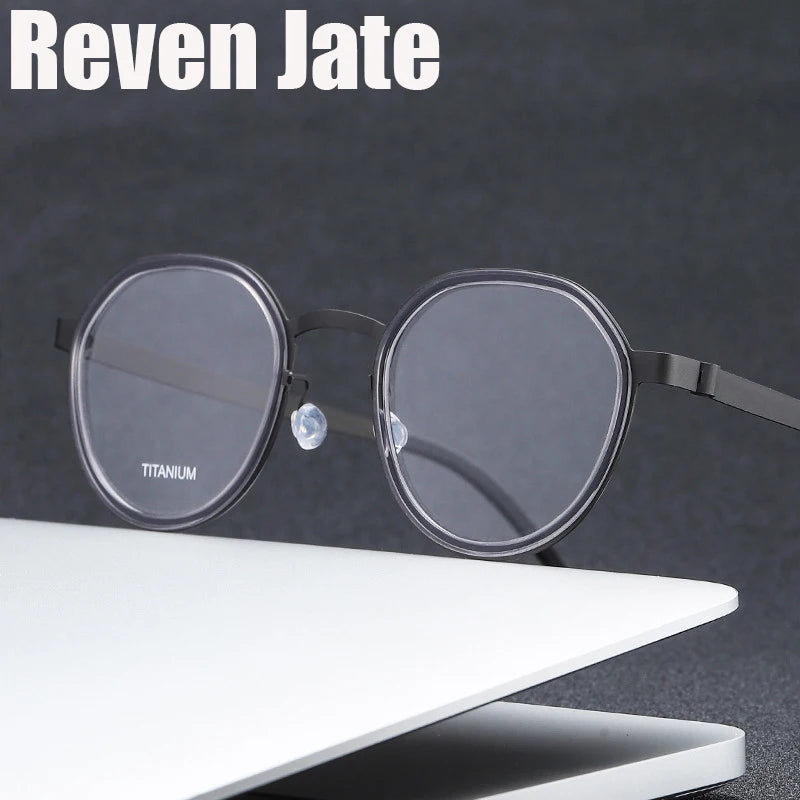 Reven Jate Women's Full Rim Oval Ultem Titanium Eyeglasses 97592
