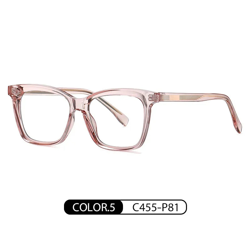 Hotony Women's Full Rim Cat Eye Square Tr 90 Alloy Eyeglasses 426906