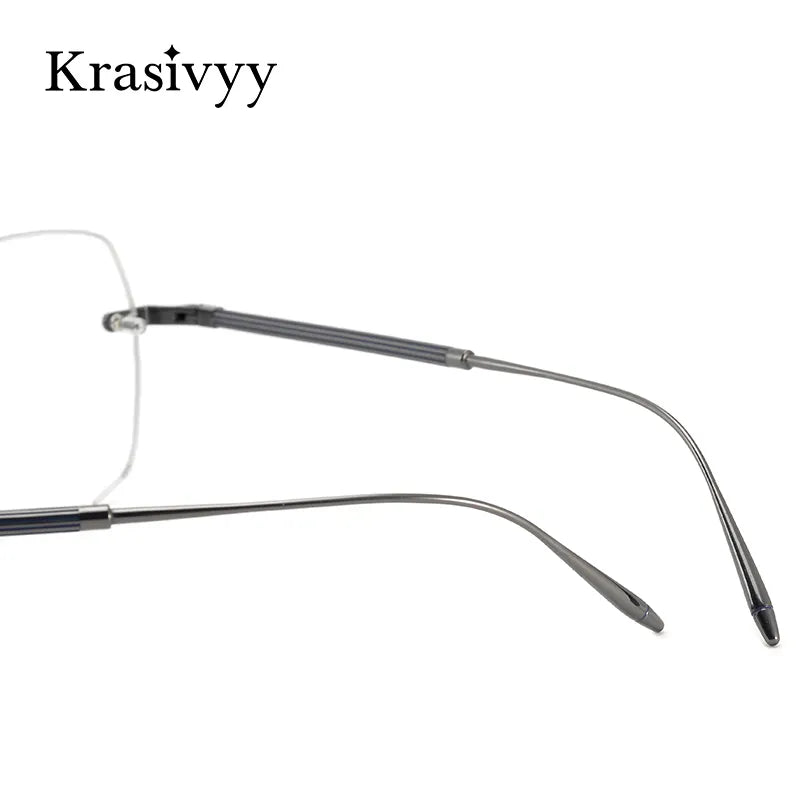 Krasivyy Women's Rimless Butterfly Titanium Eyeglasses Kr16083 Rimless Krasivyy   