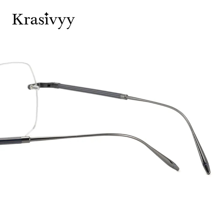 Krasivyy Women's Rimless Butterfly Titanium Eyeglasses Kr16083 Rimless Krasivyy   