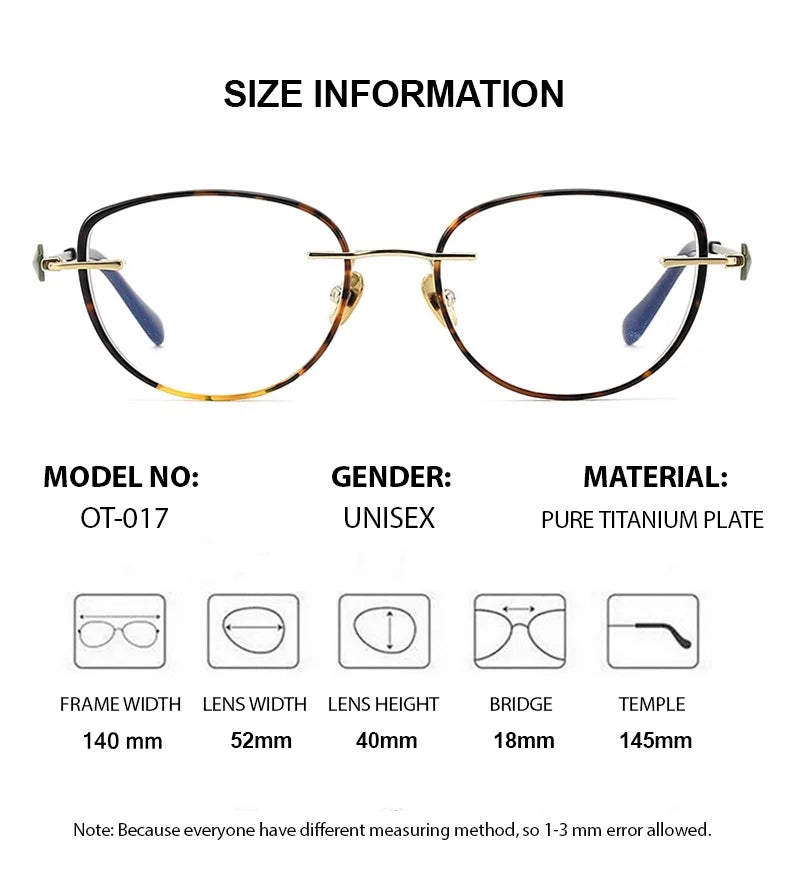 Summer Flower Unisex Full Rim Flat Top Oval Titanium Eyeglasses 842017 Full Rim Summer Flower