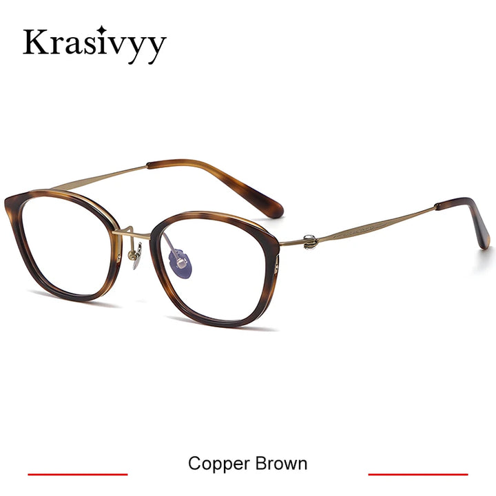 Krasivyy Unisex Full Rim Oval Titanium Prescription Eyeglasses ARLT6906 - view 10