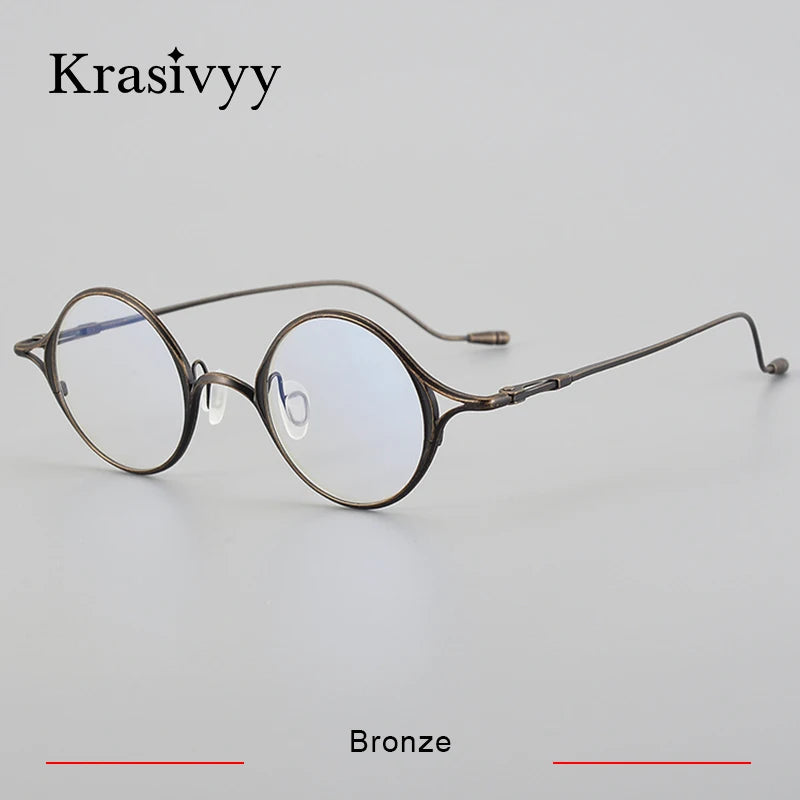 Krasivyy Women's Full Rim Oval Round Titanium Eyeglasses 45958