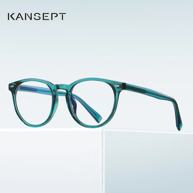 Kansept Women's Full Rim Round Tr 90 Alloy Reading Glasses 2117 Reading Glasses Kansept   