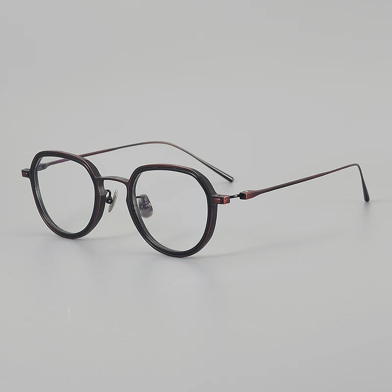 Muzz 8316 unisex oval IP titanium prescription eyeglasses — view 4