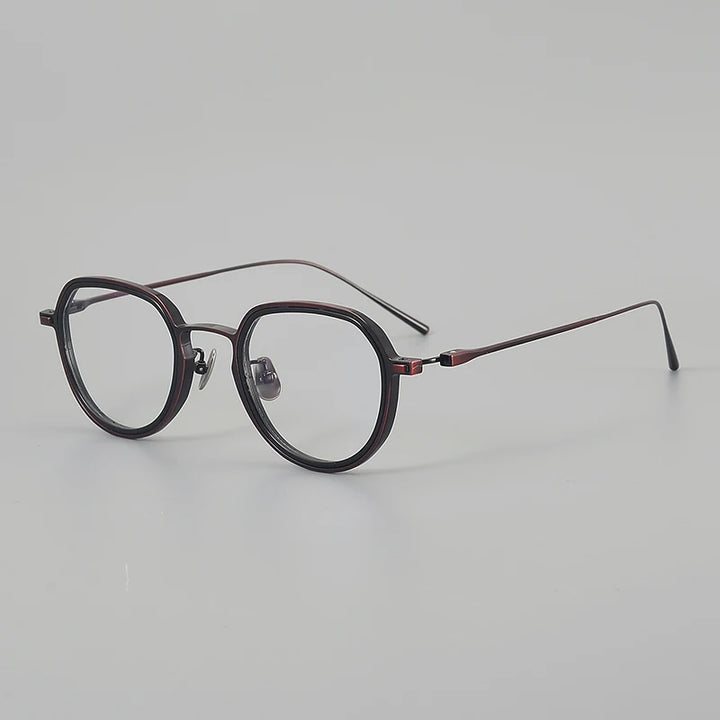 Muzz 8316 unisex oval IP titanium prescription eyeglasses — view 4