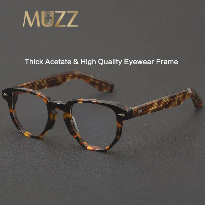 Muzz Men's Full Rim Big Square Brow Line Acetate Eyeglasses 921496