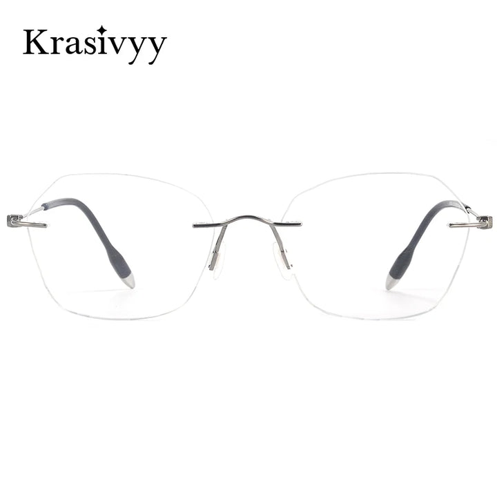 Krasivyy Unisex Rimless Titanium Prescription Eyeglasses KR5024 - view 2