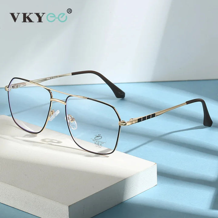 Vicky Unisex Full Rim Square Double Bridge Alloy Reading Glasses 6908 Reading Glasses Vicky   