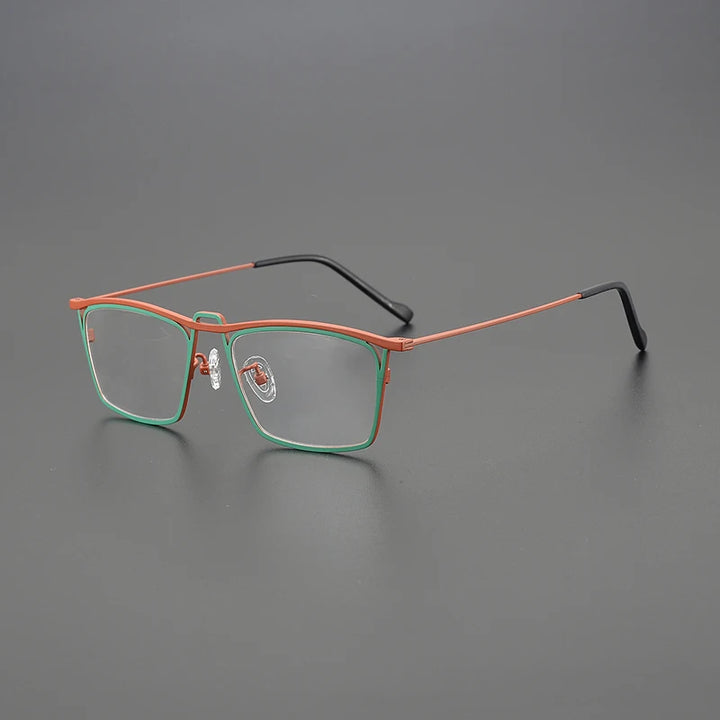 Nobler Unisex Full Rim Square Double Bridge Titanium Eyeglasses 185794
