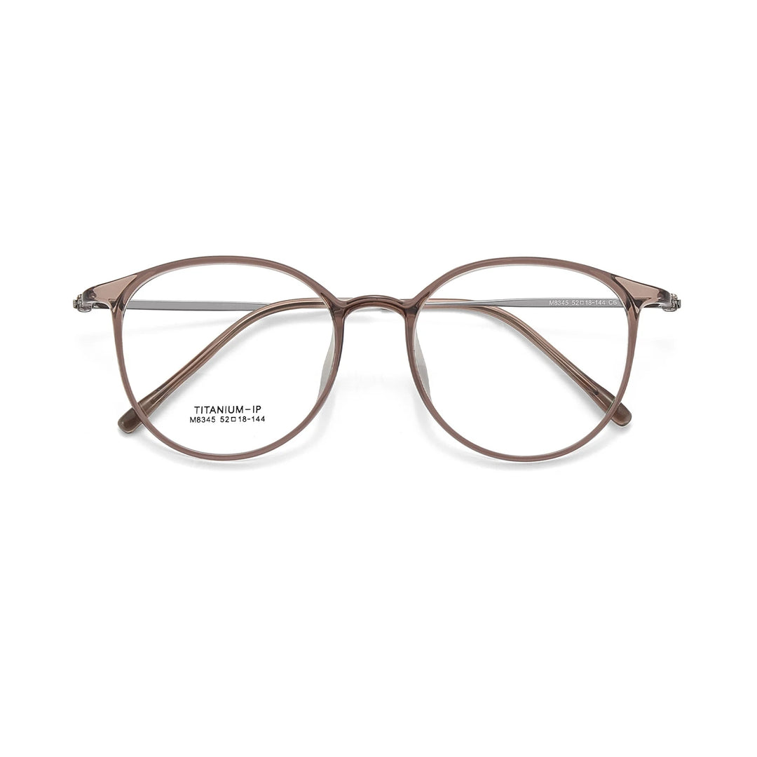 Yimaruili Unisex Full Rim Round TR-90 Titanium Eyeglasses M8345 — view 7 | Yimaruili at FuzWeb