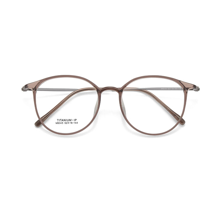 Yimaruili Unisex Full Rim Round TR-90 Titanium Eyeglasses M8345 — view 7 | Yimaruili at FuzWeb