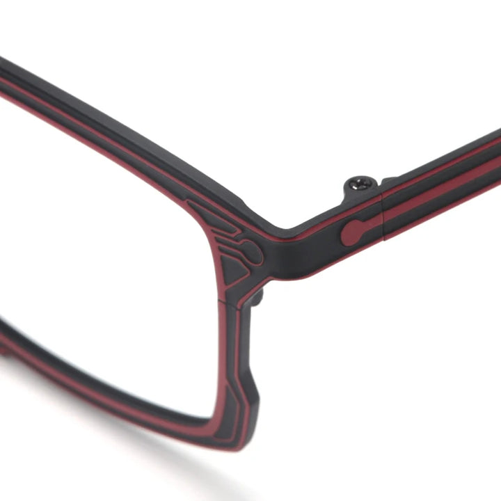 Muzz 8582 men's rectangle pure titanium prescription eyeglasses — view 10