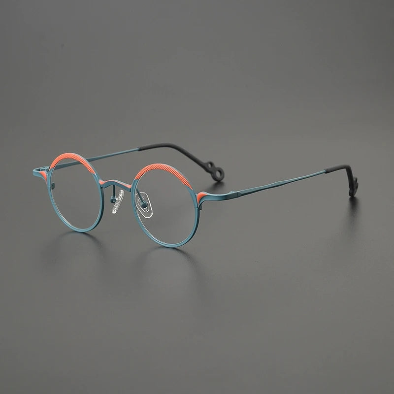 Gatenac Women's Full Rim Round Titanium Eyeglasses G85869