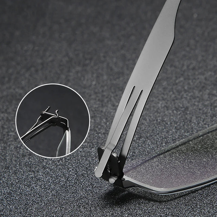 Black Mask Unisex Full Rim Rectangle Steel Eyeglasses BM-IB005