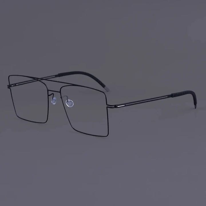 Aimee Unisex Full Rim Square Double Bridge Titanium Eyeglasses  481476 FuzWeb