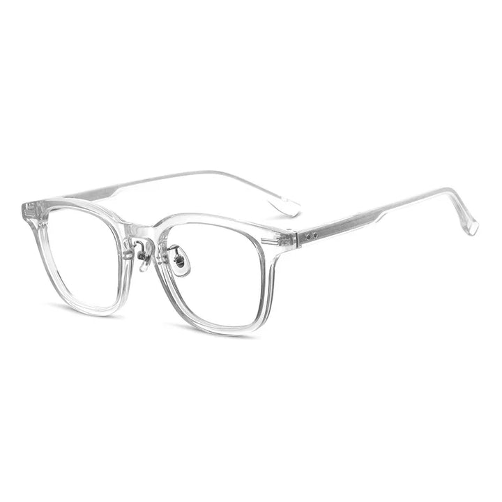 Momoja Unisex Full Rim Square Acetate Titanium Eyeglasses 98301