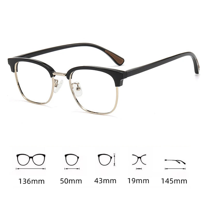 Kocolior Women's Full Rim Round Tr 90 Acetate Photochromic Reading Glasses 715098