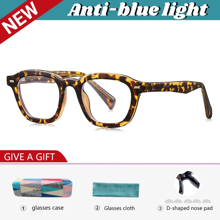 Vicky Unisex Full Rim Square Tr 90 Titanium Reading Glasses 97015