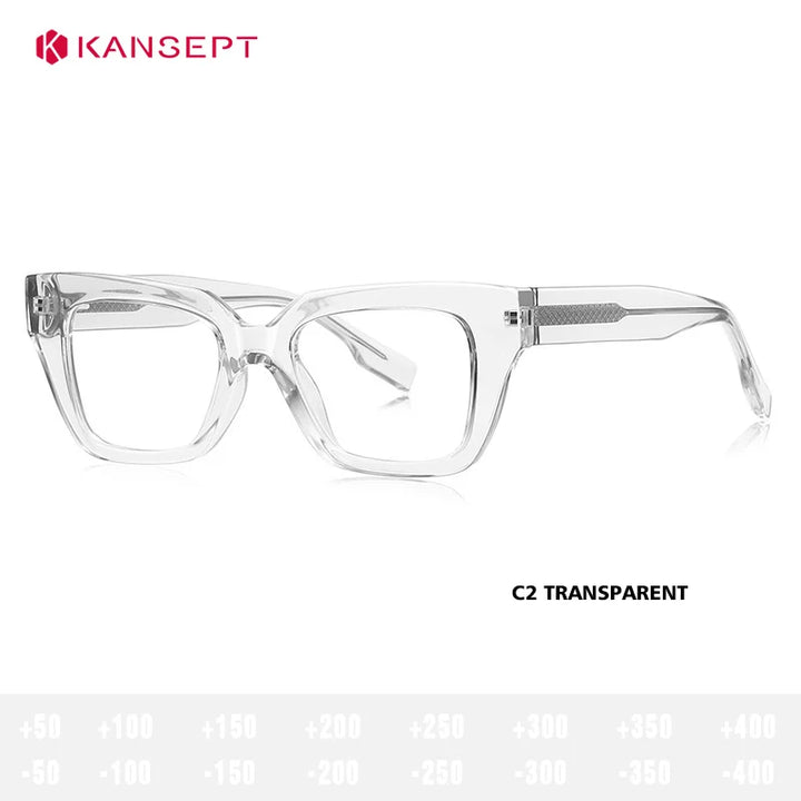 Kansept Women's Full Rim Square Tr 90 Alloy Reading Glasses 94001