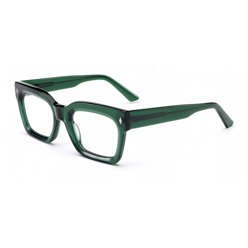 Gatenac Unisex Full Rim Square Acetate Eyeglasses gxyj-1180 Full Rim Gatenac Green  