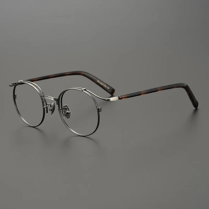 Bobbie Unisex Full Rim Oval Titanium Alloy Eyeglasses 445022