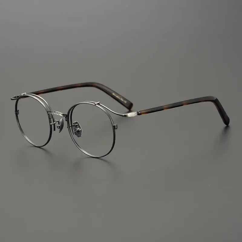 Bobbie Full Rim 445022 Unisex Titanium Oval Round Frames FuzWeb