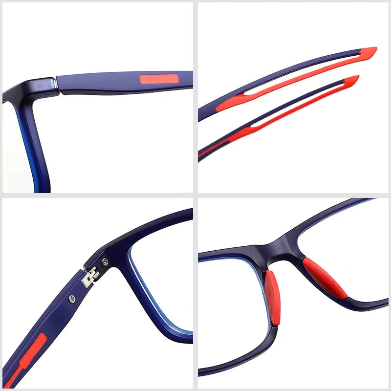 Kocolior Unisex Full Rim Square Tr 90 Sport Eyeglasses U001 Full Rim Kocolior   