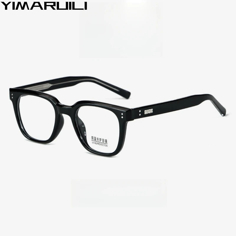 Yimaruili Unisex Full Rim Square Thick Tr 90 Eyeglasses Y9136 Full Rim Yimaruili Eyeglasses   