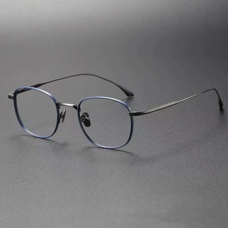 Bobbie Unisex Full Rim Square Titanium Eyeglasses Fuz 14