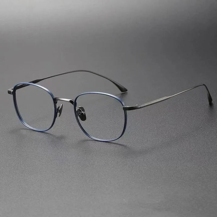 Bobbie Unisex Full Rim Square Titanium Eyeglasses Fuz 14