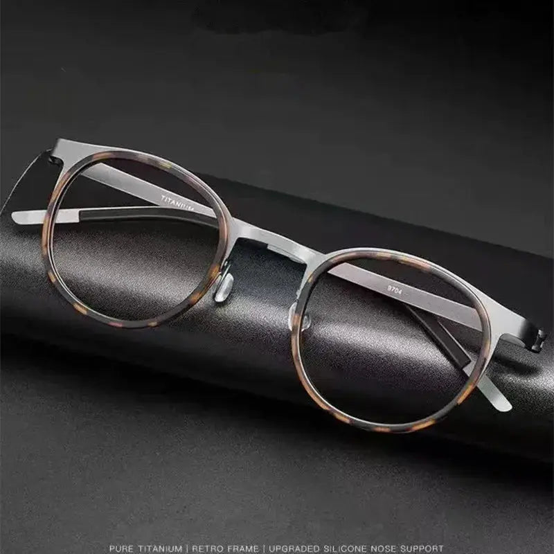 Aimee Full Rim 970400 Unisex Screwless Titanium Round Frames Aimee