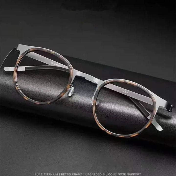 Aimee Full Rim 970400 Unisex Screwless Titanium Round Frames Aimee