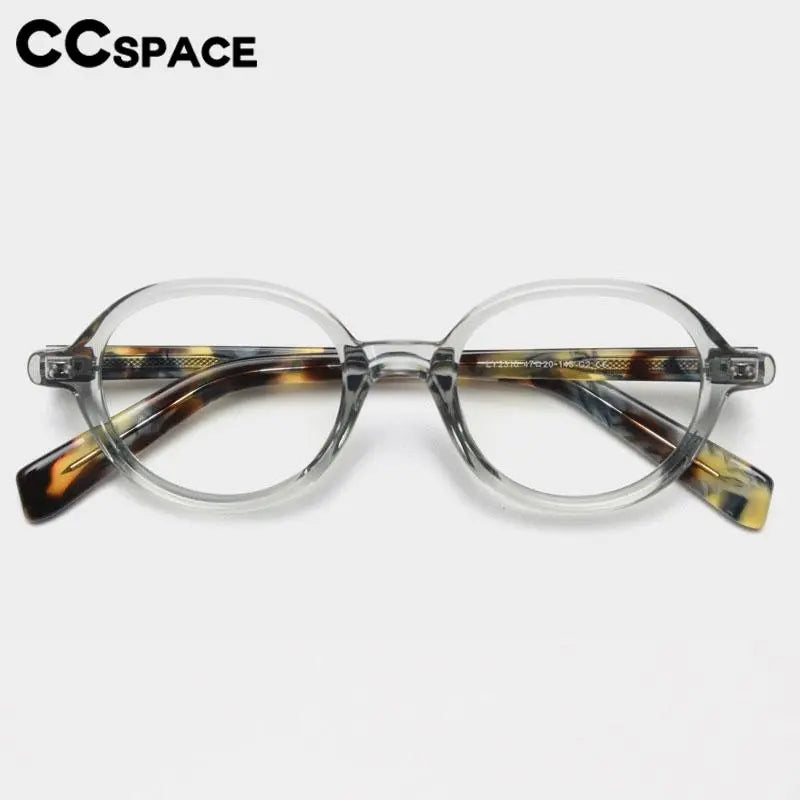 CCspace Women's Full Rim Oval Tr 90 Titanium Eyeglasses 56970 Full Rim CCspace   
