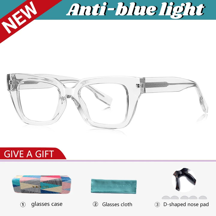 Vicky Women's Full Rim Square Tr 90 Titanium Reading Glasses 138001