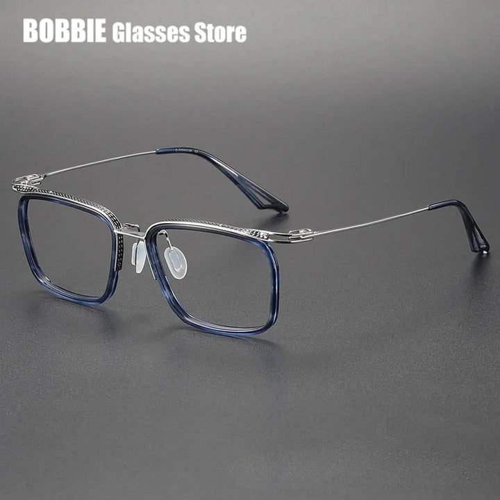 Bobbie Unisex Full Rim Square Acetate Titanium Eyeglasses 808639