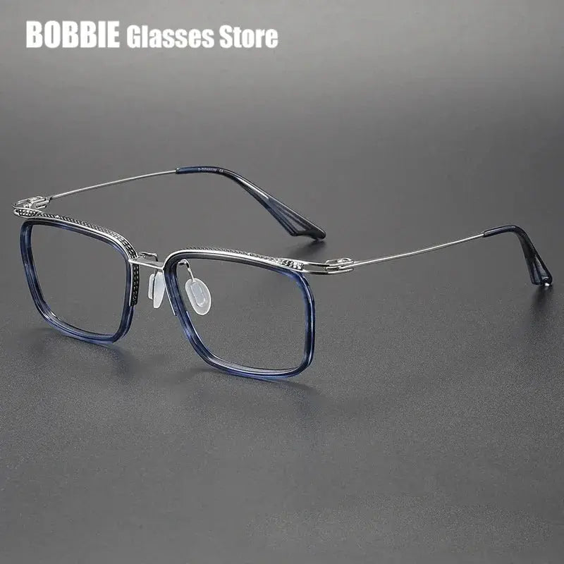 Bobbei 808630 Men’s Big Titanium Square Full-Rim Frames FuzWeb