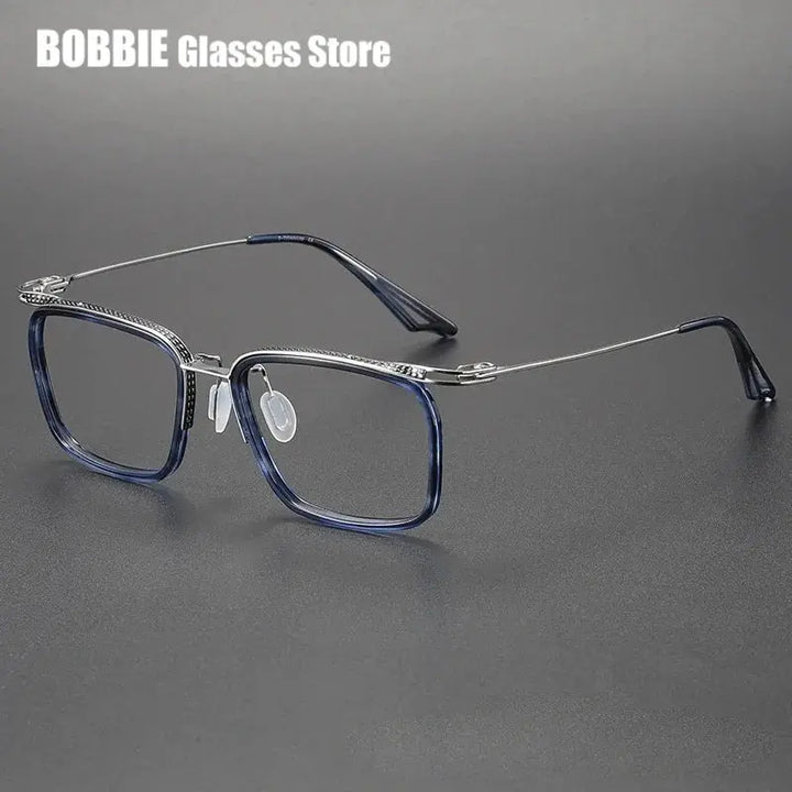 Bobbei 808630 Men’s Big Titanium Square Full-Rim Frames FuzWeb