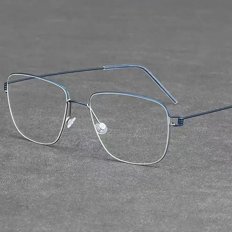 Aimee 541743 Full Rim Women’s Precision Screwless Titanium Square Frames FuzWeb